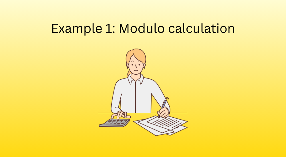 How to perform the calculation of modulo