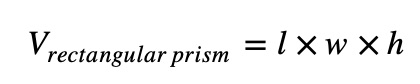 Calculate the Volume of a Rectangular Prism formula