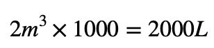 Conversion Factors example liters