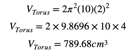 Volume of a Torus example