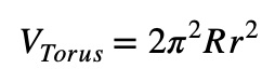 Volume of a Torus formula