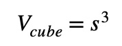 formula for the volume of a cube