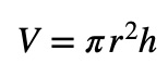 Formula for the volume of a cylinder